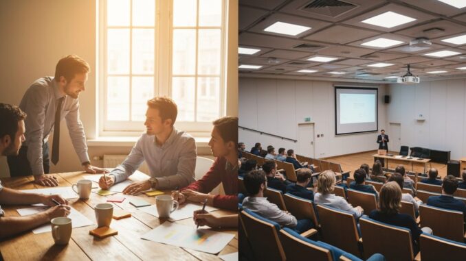 Wahl zwischen internen und offenen Seminaren