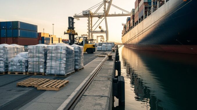längsseits am Schiff frei