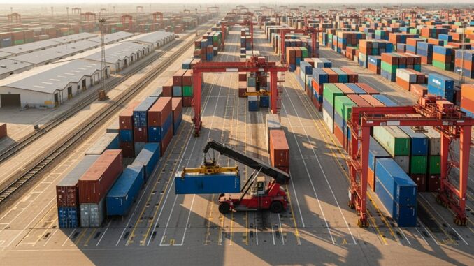 Definition eines Inlandcontainerdepots