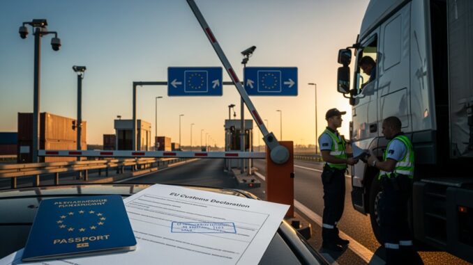 interne Erklärung zum Versand in der Union