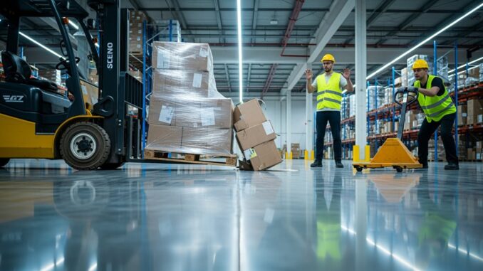 Beinaheunfall in der Logistik