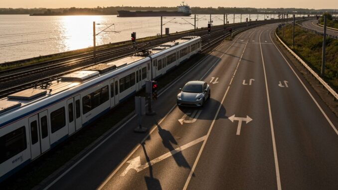 Straße Schiene Wasser Auswahl des Verkehrswegs
