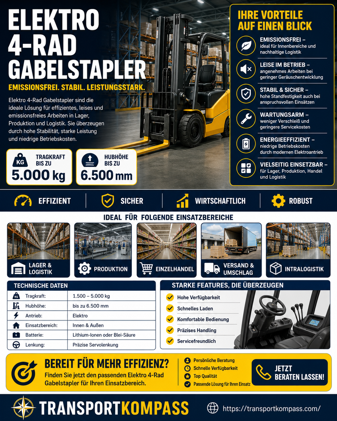 Elektro 4-Rad Gabelstapler einfach erklärt Definition