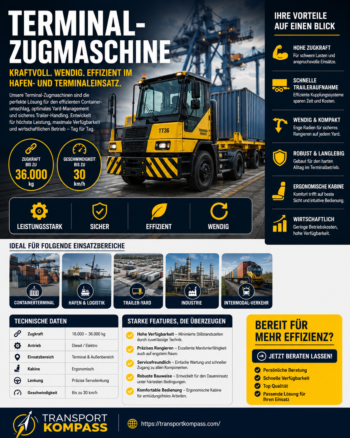 Terminal-Zugmaschine einfach erklärt Definition