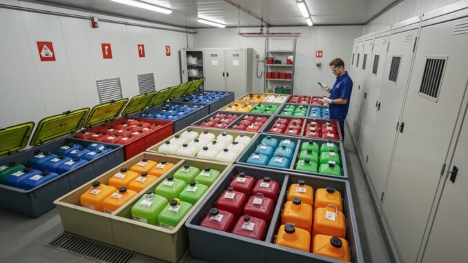 sichere Lagerung gefährlicher Chemikalien